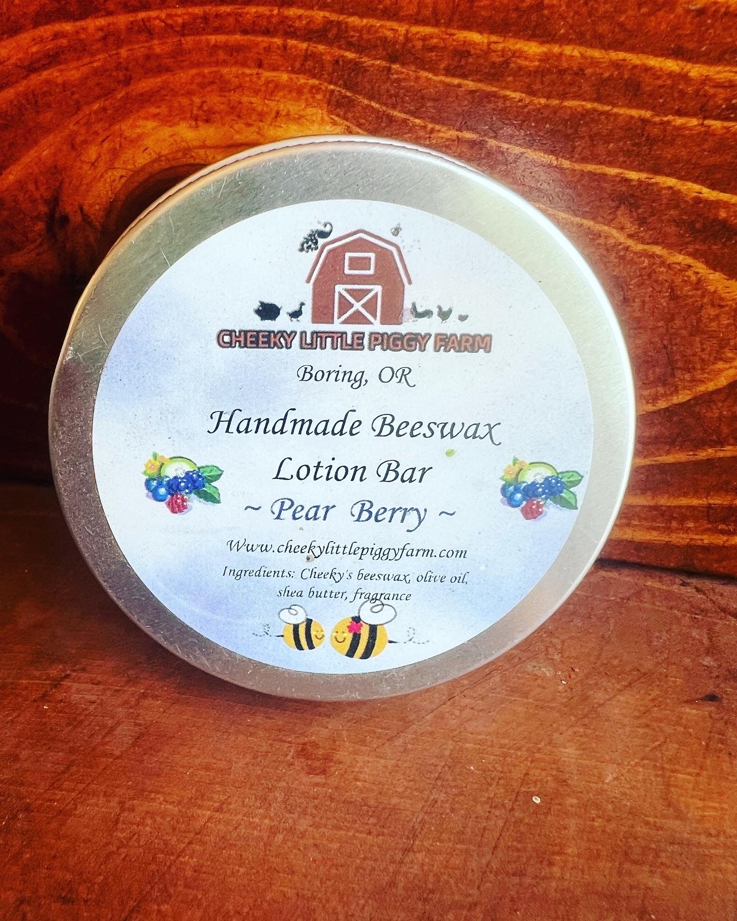 Beeswax Lotion Bars - natural, handcrafted - Large size 2 oz round tin