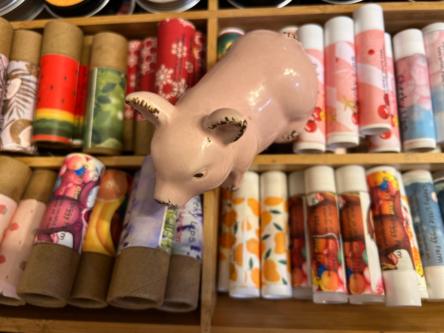 Beeswax Lip Balms -natural, handcrafted - Large recycled paper tube