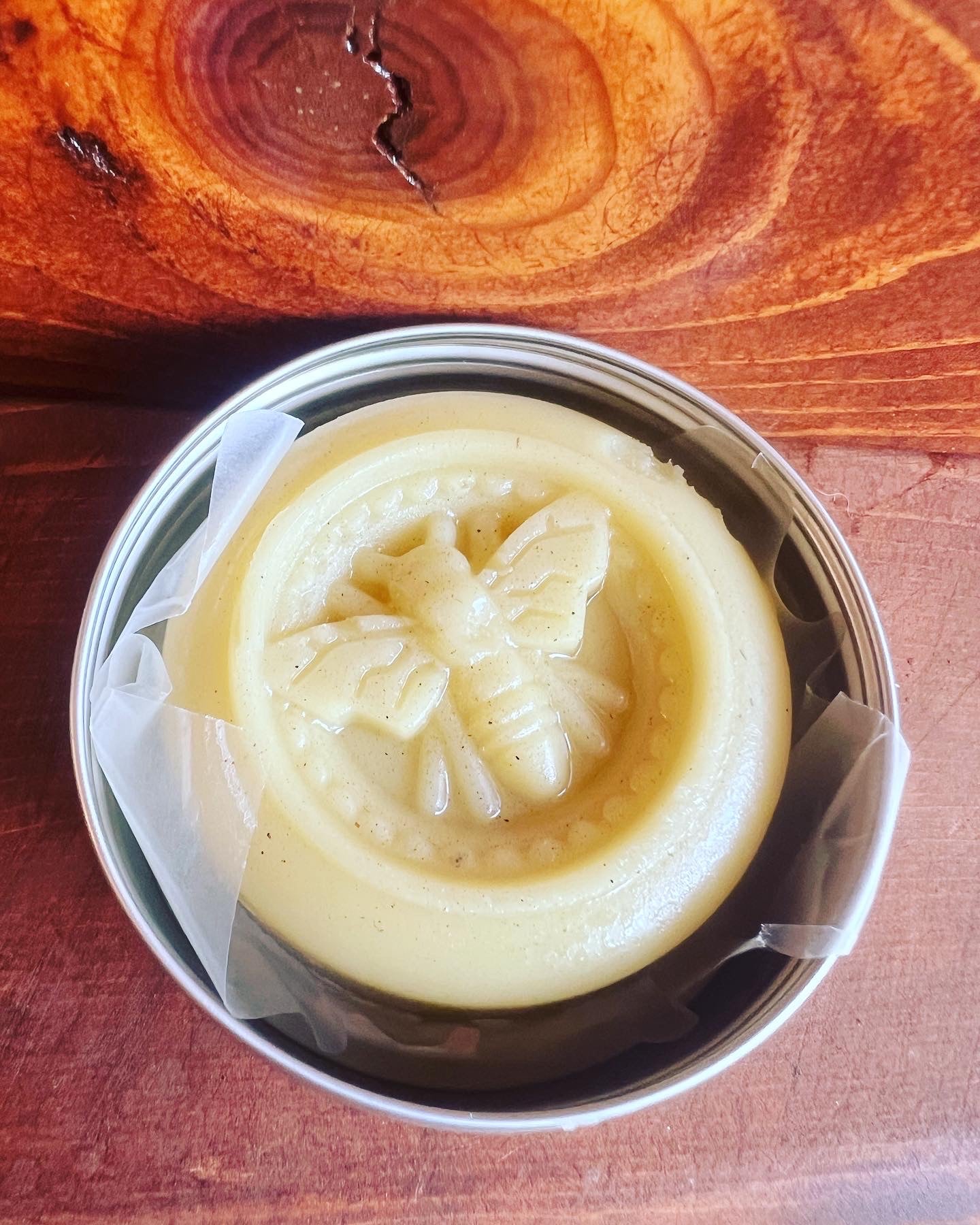 Beeswax Lotion Bars - natural, handcrafted - Large size 2 oz round tin