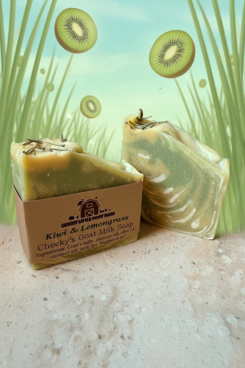 Lemongrass and Kiwi - Handcrafted Goat Milk Soap