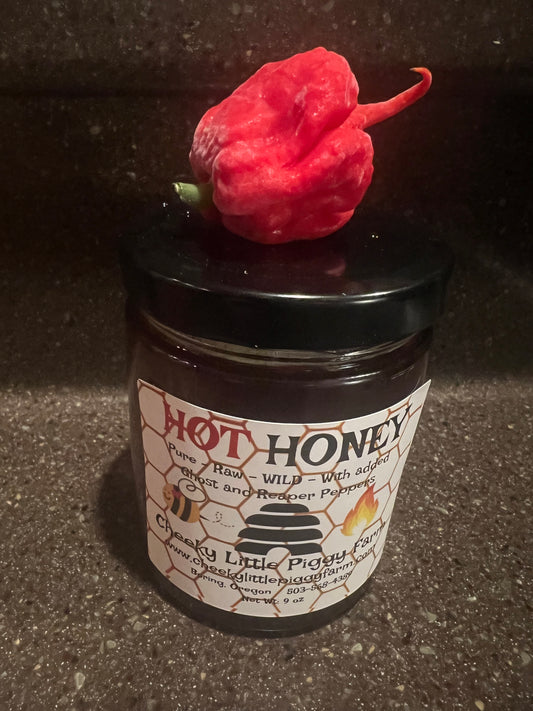 HOT HONEY 9 oz Pure Raw Honey Jar