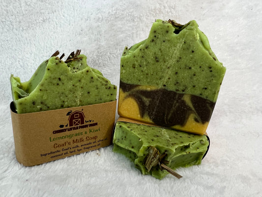 Lemongrass and Kiwi - Handcrafted Goat Milk Soap